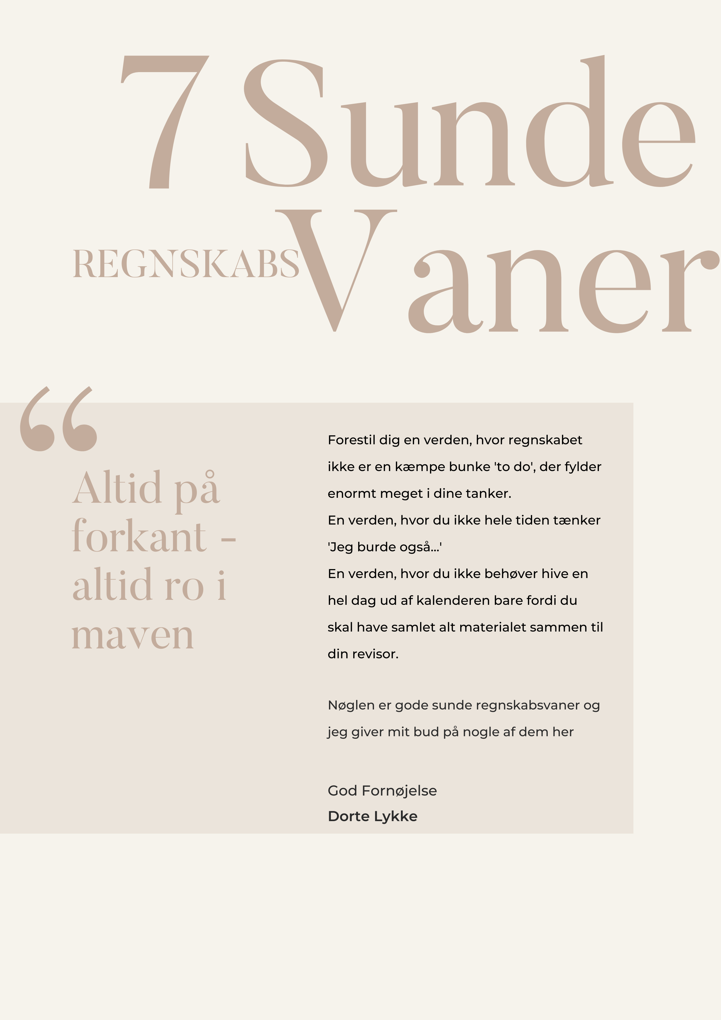 Sunde regnskabsvaner